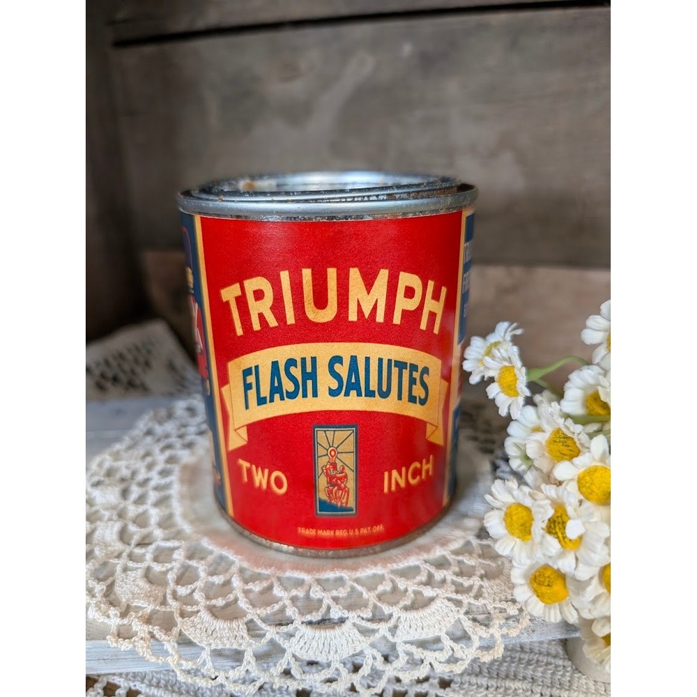 TRIUMPH Flash Salutes Firecracker Vintage Inspired Rusted Can - Pint - Americana